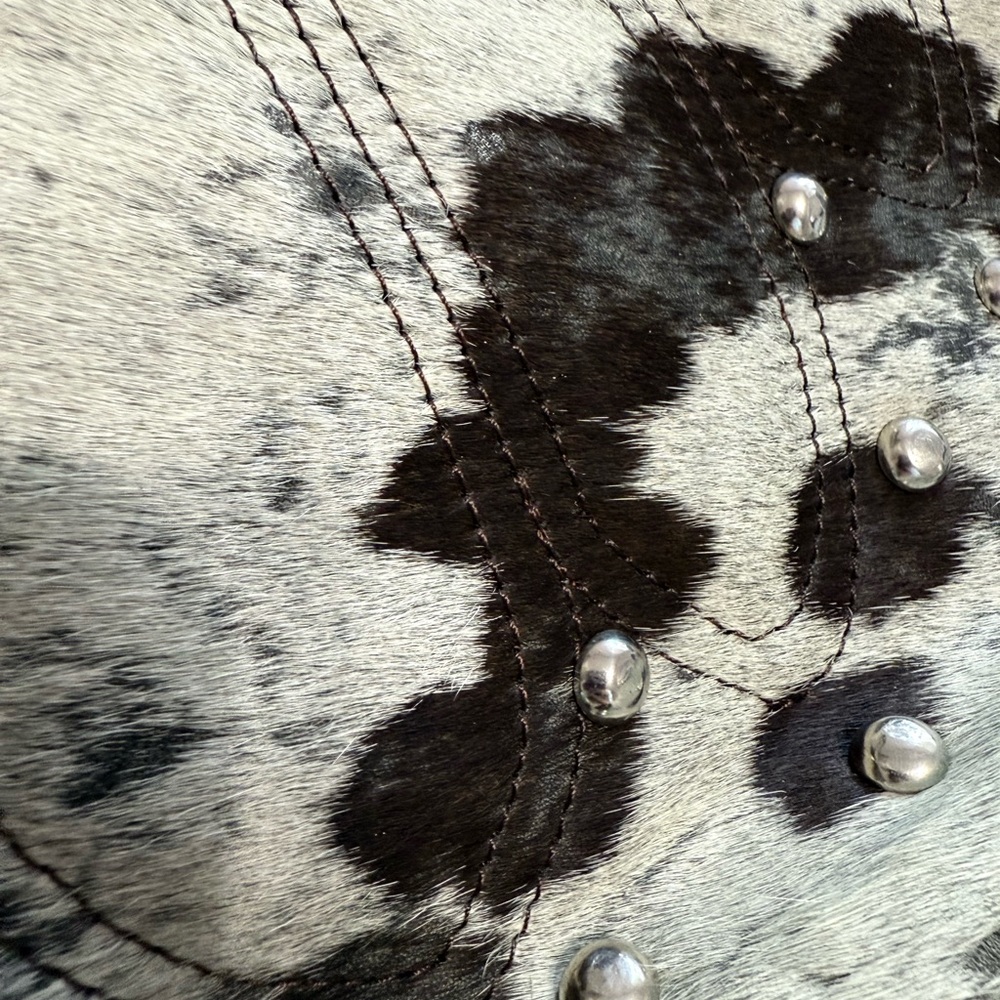 Cowhide Leather Black and White Women's Purse. NEW! - Picture 7 of 16